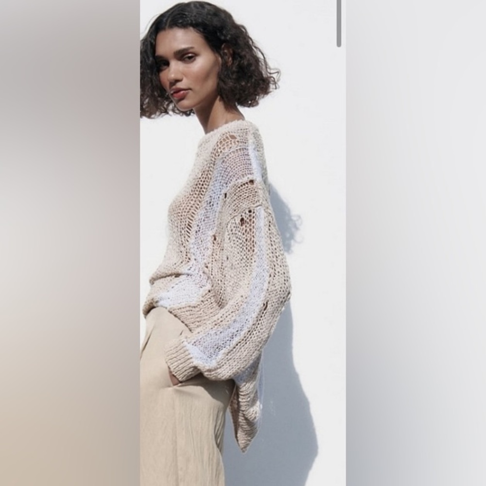 Zara Openwork Knit Sweater - Picture 6 of 8